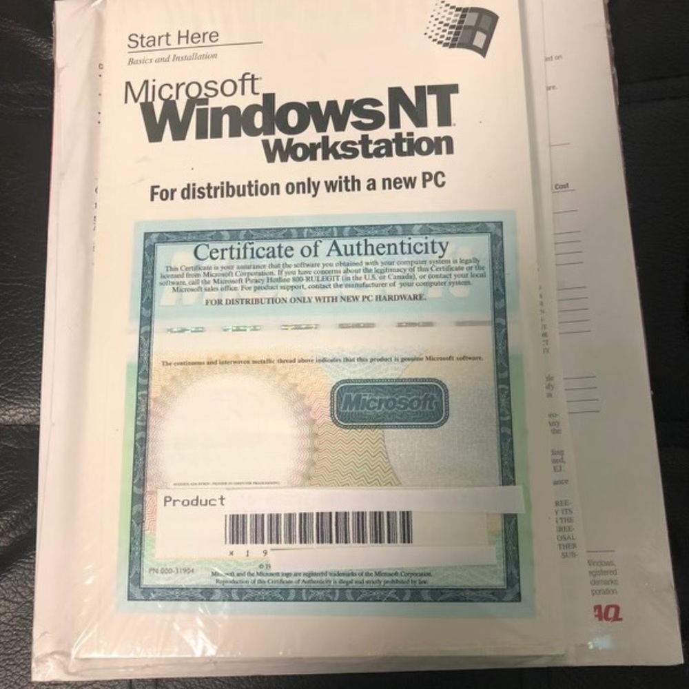 Microsoft Windows NT workstation